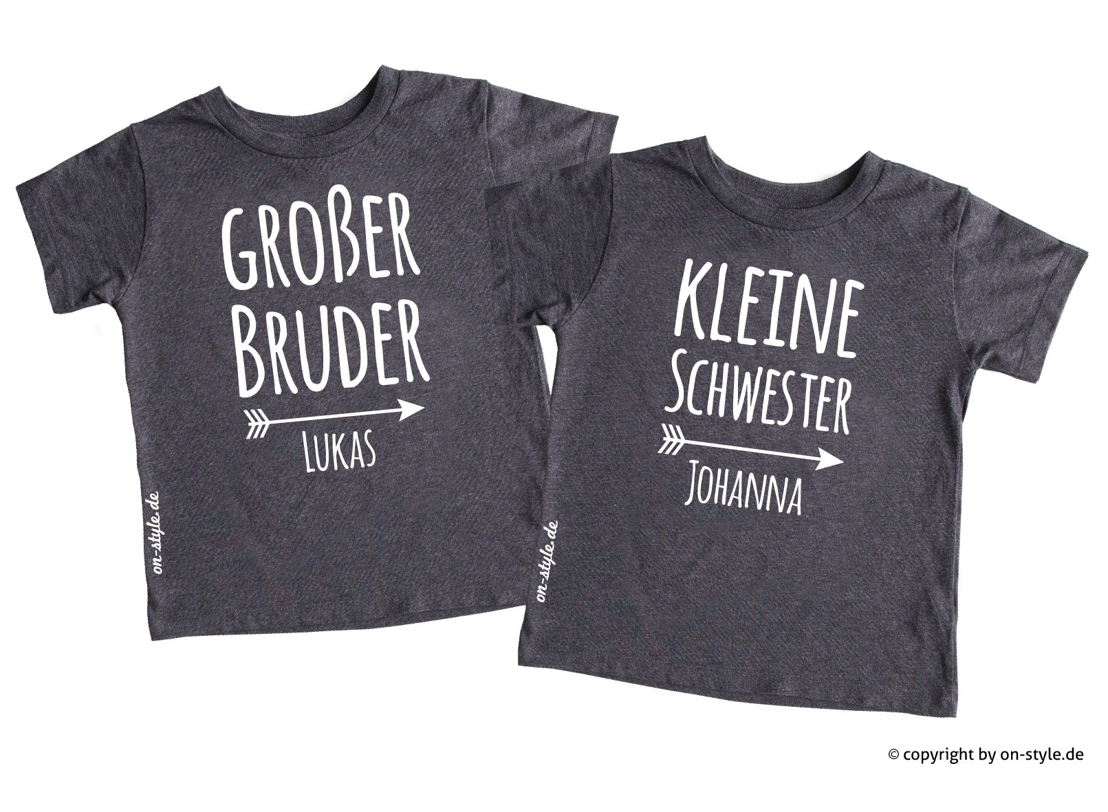 Kombi Geschwistershirts - großer Bruder, kleine Schwester