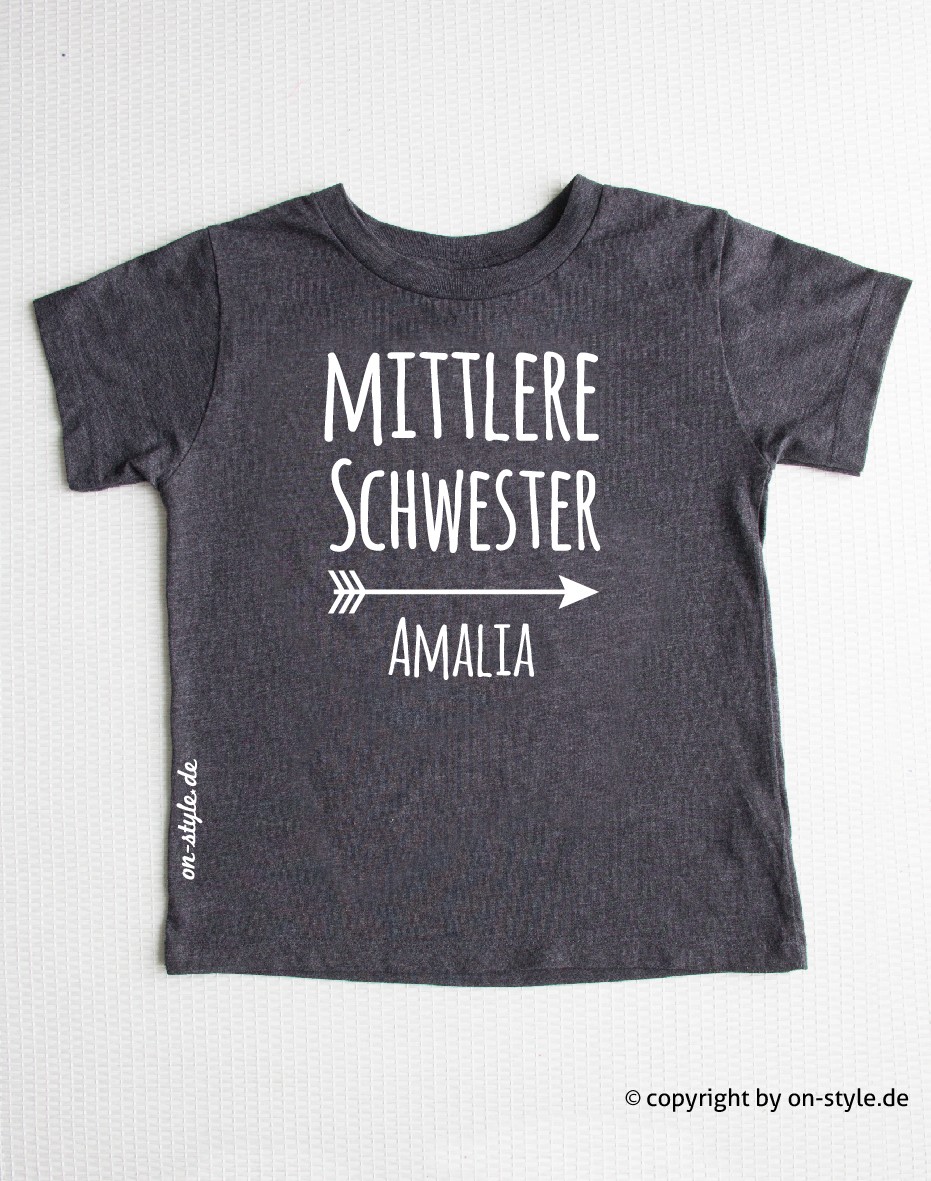 Geschwistershirt Pfeil - mittlere Schwester