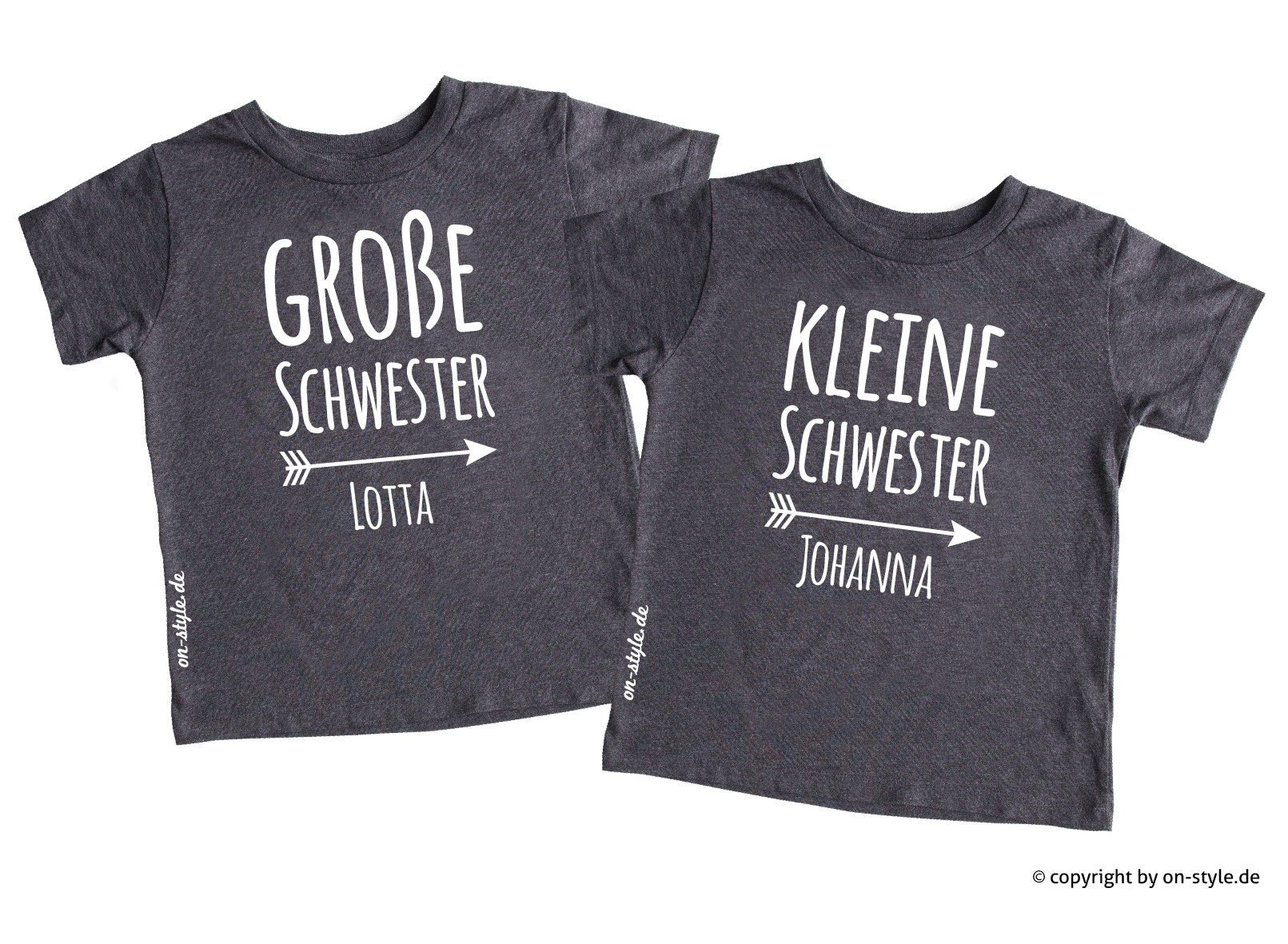 Kombi Geschwistershirts - große Schwester, kleine Schwester