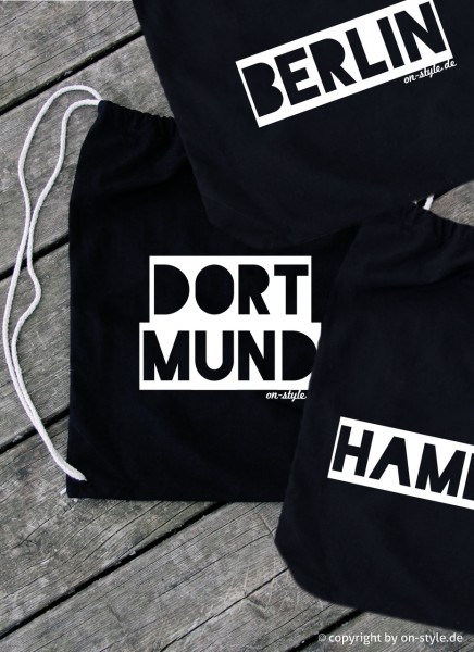 Rucksackbeutel mit individuellem Text